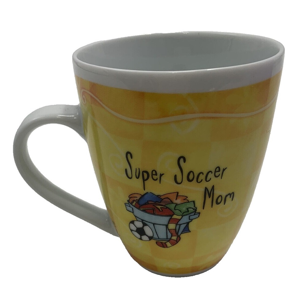 Super Soccer Mom Coffee Mug Cup Yellow History & Heraldry Fine Porcelain Gift